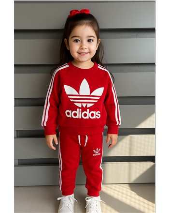 Adidas kırmızı takım { 3\10 YAŞ ARASI }