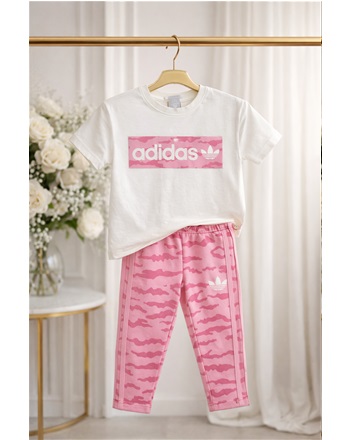 ADİDAS PEMBE 2/8 YAŞ ARASI TAYT TAKIM