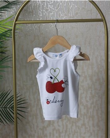 Beyaz Cherry Tişört 