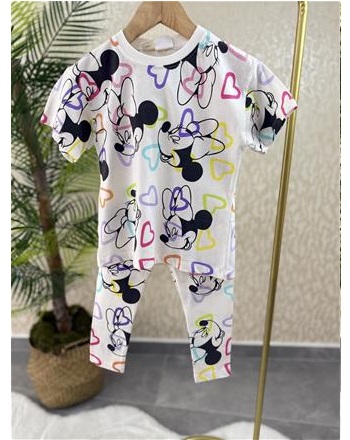 Beyaz minnie taytlı takım