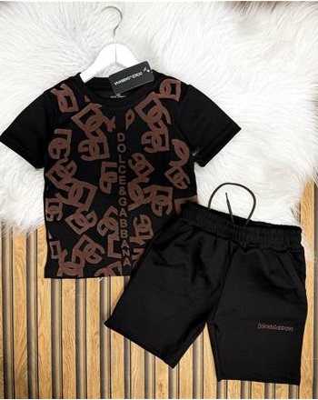 D.GABBANA SİYAH KABARTMALI 4/14 YAŞ ARASI TAKIM