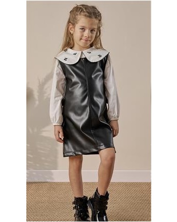 GÖMLEKLİ DERİ ELBİSE 