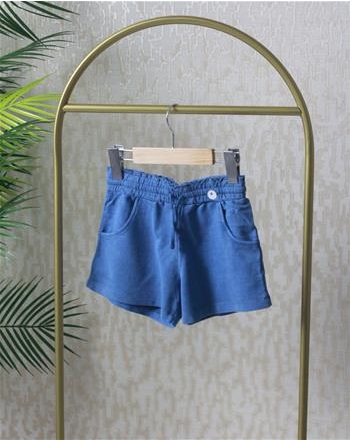 Myrl Indigo Eskitme Bağcıklı Şort 
