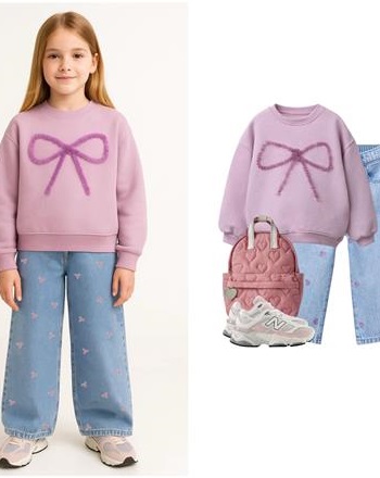 Laciel fiyonklu 2li takım {2\7 YAŞ ARASI}