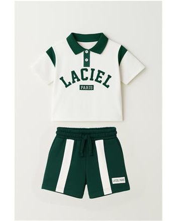 Laciel yeşil Polo şort takım