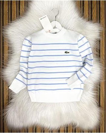 LACOSTE BEYAZ TRİKO KAZAK