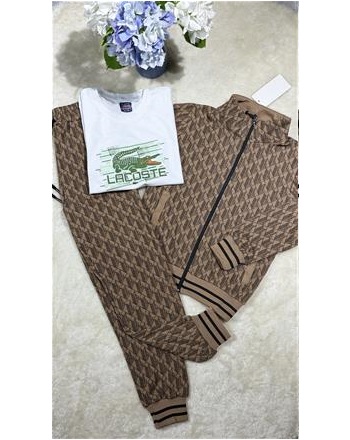 LACOSTE MONOGRAM  3’LÜ KAHVE TAKIM