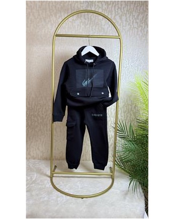 LACOSTE ŞARDONLU SİYAH TAKIM (3/12 YAŞ ARASI )