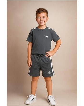 Muadil unisex 6/14 yaş füme takım 