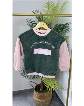 NANİCA PELUŞ YEŞİL SWEAT(5/16 yaş arası)