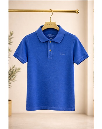 ORJİNAL GANT MAVİ UNISEX POLO YAKA TİŞÖRT 