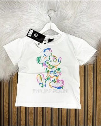 PHILIPP PLEİN TAŞLI BEYAZ 3/16 YAŞ ARASI TİŞÖRT 