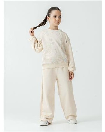 Renkli tül işlemeli takım{5\12 YAŞ ARASI}