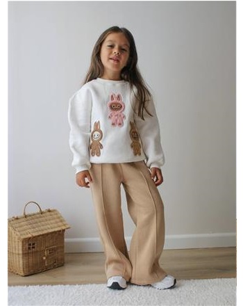 ŞARDONLU KREM LABUBU TAKIM ( 3/10 YAŞ ARASI )