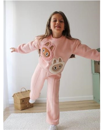 ŞARDONLU PEMBE LABUBU TAKIM (3/10 YAŞ ARASI )