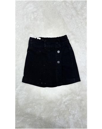 TAŞLI KIZ JEAN ŞORT ETEK