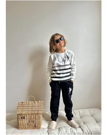 US POLO ŞARDONLU GRİ SİYAH TAKIM(5/14 yaş arası)